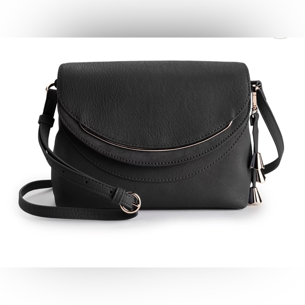 NWOT LC Lauren Conrad Blair Leather Crossbody Bag - Black